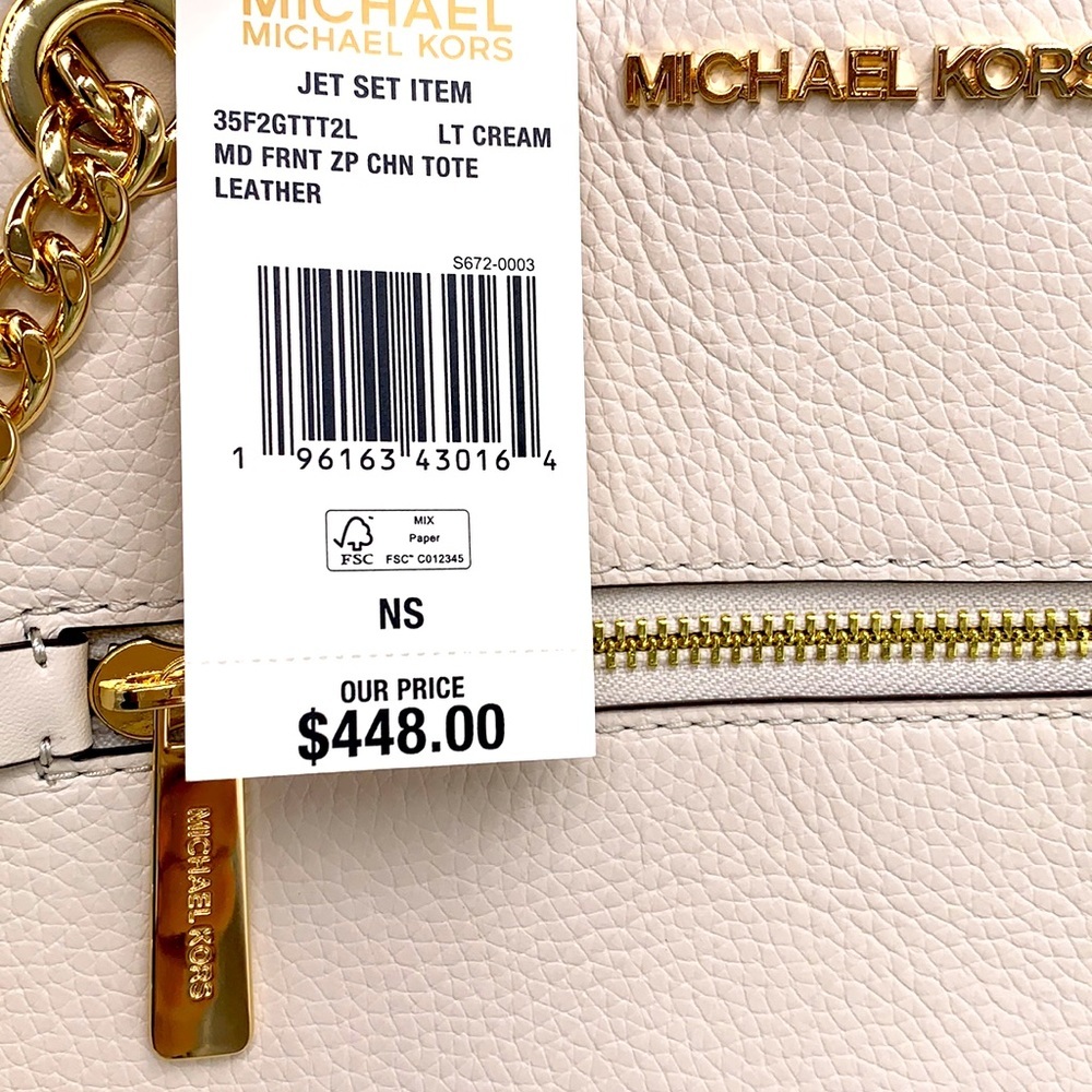 MICHAEL KORS Medium Front Pocket Shoulder Chain Tote & THREE QUARTER ZIP WALLET - Picture 16 of 16